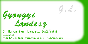 gyongyi landesz business card